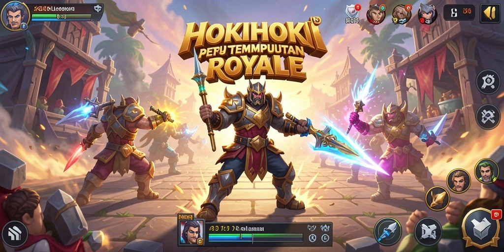 Tangkapan layar HOKIHOKI dengan aksi pertempuran yang mendebarkan.