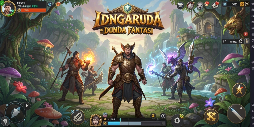 Screenshot gameplay IDNGARUDA menampilkan petualangan seru di dunia penuh warna.