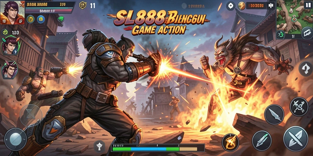 Tampilan gameplay mendebarkan dari SL888 yang penuh aksi.